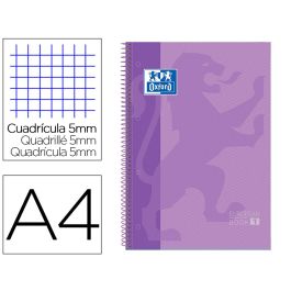 Bloc Espiral Oxford Tapa Extradura Microperforado Din A4 80 Hojas Cuadros 5 mm -Color Lila 5 unidades Precio: 23.98999966. SKU: B16FDVXW9V