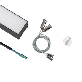 Philips Luminaria Lineal LED 1916-NSLNL600MM-P-WW, 60cm, 20W, 2700K, IP40, Acabado Negro