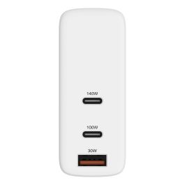 HYPER HJG140WW Cargador de Dispositivo Móvil Universal Blanco, Carga Rápida, 2 Puertos USB Tipo C, Interior, 2m