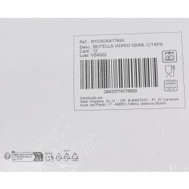 Botella de vidrio 500 ml con tapa - Mediterraneo (24 Unidades) Botella de vidrio 500 ml con tapa - Mediterraneo (24 Unidades)