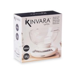 Báscula Kinvara 5 kg con recipiente 2000 ml y vertido, 26x17.5x22.5 cm (8 Unidades) Báscula Kinvara 5 kg con recipiente 2000 ml y vertido, 26x17.5x22.5 cm (8 Unidades)