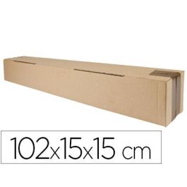 Caja Para Embalar Q-Connect Tubo Carton Reciclado Canal Simple 3 mm Color Kraft 1020x150x150 mm 5 unidades