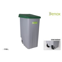 Denox Cubo Basura Reciclaje 110L Cerrado Verde (2 Unidades) Precio: 86.58999943. SKU: S8403962