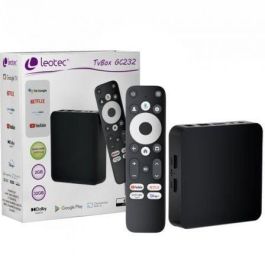 Leotec LETVBOXGC06 Android TV Box 4K GC232 con Google TV 12, 32GB Almacenamiento, HDR10+, Wi-Fi Dual-band y Mando por Voz