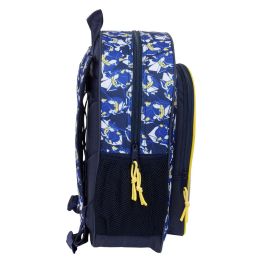 Mochila Escolar Sonic City Azul 32 x 38 x 12 cm