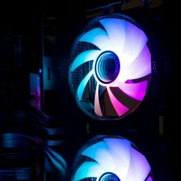 Coolbox Ventilador Caja Infinity ARGB 120 mm - Silencioso, Efecto Túnel de Colores