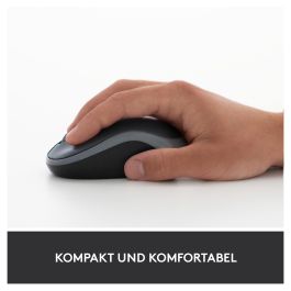 Logitech M185 Ratón Inalámbrico Óptico Rojo para Ordenadores Windows y Mac, Plug and Play, Larga Duración Pila