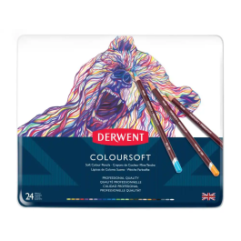 Derwent Lápices de Colores Coloursoft Caja de 24 Unidades Colores Surtidos Precio: 68.1956. SKU: B1639LYGAM