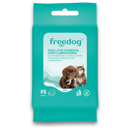 Freedog Toallitas con Clorhexidina Pocket, 25 unidades, 18x20 cm Precio: 2.6899994. SKU: B1GE86G7JV