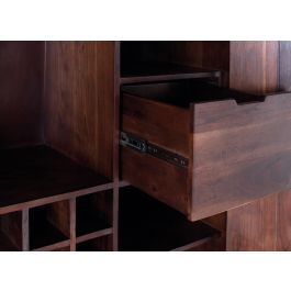 GINER Y COLOMER Mueble Bar en Madera de Mango y Metal 120 cm Cereza