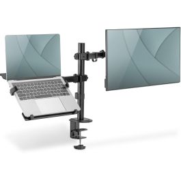 Digitus DA-90436 Soporte de Escritorio para Monitor 17-32" y Portátil, 9KG, VESA 75x75/100x100, Ajustable, Negro