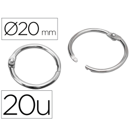 Liderpapel Anilla Bisagra Niquelada Metálica Diámetro 20 mm Caja 20 Unidades Precio: 9.6074. SKU: B1EZYWY9KT