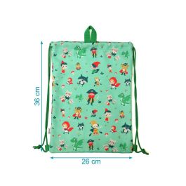 Kiokids Bolsa Almuerzo Verde 5L Algodón/Poliéster – Ideal Guardería y Colegio para Niños +0 Meses