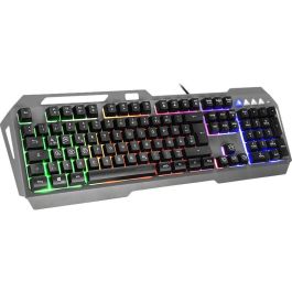 Speedlink Teclado Gaming LUNERA, Teclas Metálicas, Retroiluminación LED Rainbow, QWERTZ, USB, Negro