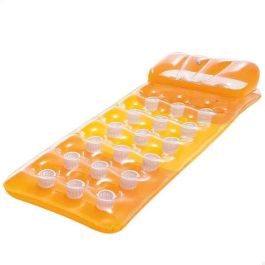 Intex Colchoneta hinchable con reposacabeza, 188 x 71 cm, colores surtidos, transparente con fondo colorido, 18 alojamientos posavasos Intex Colchoneta hinchable con reposacabeza, 188 x 71 cm, colores surtidos, transparente con fondo colorido, 18 alojamientos posavasos