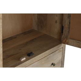DKD Home Decor Armario Natural Madera Mango y Ratan 40 x 180 x 90 cm Hecho a Mano