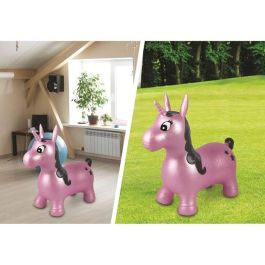 Lexibook Unicornio de Salto Inflable Púrpura para Niños y Niñas a partir de 3 Años - Caballo Hinchable Estable y Seguro 50x45cm