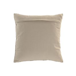 DKD Home Decor Cojín Tradicional de Algodón y Velvet Gris Claro Beige 45 x 45 cm (2 Unidades)