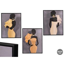 Giftdecor Cuadro de Mujer Surtido 3 40x50 cm Canvas y Madera MDF Amarillo, Gris, Negro con Marco Negro (6 Unidades) Precio: 56.58999995. SKU: B1GRRTXKGH