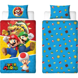 Mario Bros AAAUX56884 Juego de Cama Reversible Microfibra 140 x 200 cm + Funda Almohada 63 x 63 cm Precio: 28.49999999. SKU: B14CHC45WD