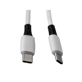 Q-connect Cable USB-C a USB-C PVC Blanco Longitud 3m