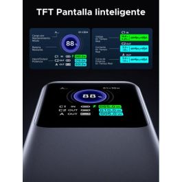 UGREEN 35524B Powerbank 20000mAh 130W Carga Rápida para MacBook/iPhone/Galaxy, Batería Litio Gris, Pantalla TFT