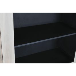 DKD Home Decor Vitrina Sixties Gris Negro 177 x 40 x 180 cm con 6 Puertas y 8 Estanterías
