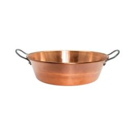 BAUMALU Cuenco de mermelada de cobre 38 cm asas de acero inoxidable 12/10 - aproximadamente 9 litros BAUMALU Cuenco de mermelada de cobre 38 cm asas de acero inoxidable 12/10 - aproximadamente 9 litros