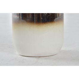 DKD Home Decor Vela Atlántico Marrón Blanco de Cera y Cerámica - 8x9.5x8 cm - Pack de 12 Unidades