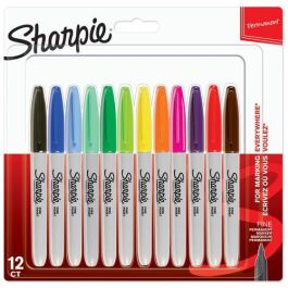 Sharpie Rotuladores permanentes punta fina, blister 12 unidades colores surtidos, trazo 0,9 mm Precio: 19.49999942. SKU: S8417487