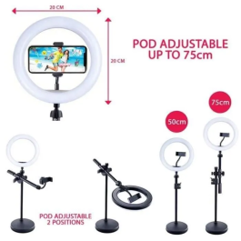 Canal Toys Estudio de Vídeo 2 en 1 con Anillo de Luz LED Multicolor y Soporte Multifunción Studio Creator INF027