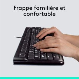 Logitech Teclado y Mouse MK120 USB, Compatible con Windows y Linux