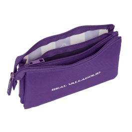 Portatodo Real Valladolid C.F. Blanco Morado 22 x 12 x 3 cm
