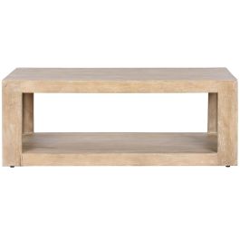 DKD Home Decor Mesa Centro Urban Natural Madera Maciza 120 x 58 x 45 cm