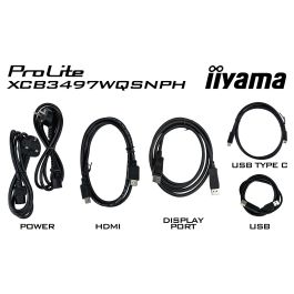 Iiyama Monitor XCB3497WQSNPH-B1 Curvo VA UWQHD 34'' Cámara 5MP Windows Hello KVM USB-C 95W