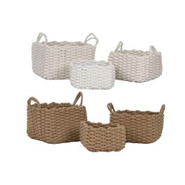 DKD Home Decor Cesta de Cuerda Blanco Beige de Colección Básicos 28x18x28 cm. Incluye 2 Unidades del Set de 3 Piezas. DKD Home Decor Cesta de Cuerda Blanco Beige de Colección Básicos 28x18x28 cm. Incluye 2 Unidades del Set de 3 Piezas. Precio: 47.49999958. SKU: B16GQWXDAP