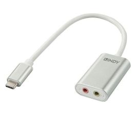 Lindy Convertidor de Audio USB-C a Jack 3.5mm para Auriculares y Micrófono Mono. Adaptador Portátil para Ultrabook, Tablet