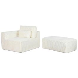 Sofá Home ESPRIT Crema Scandi 220 x 158 x 91 cm Sofá Home ESPRIT Crema Scandi 220 x 158 x 91 cm