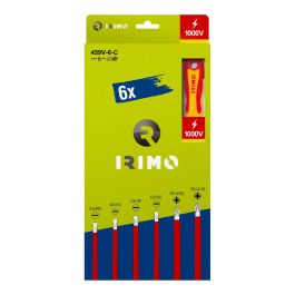 Irimo Juego de 6 Destornilladores Aislados 1000V, 4 Planos y 2 Phillips, Referencia 459v-6-c, Seguridad IEC 60900 Precio: 37.8900005. SKU: S7918458