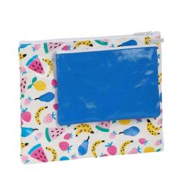 Safta Bolso de Verano 'Fruits' de Algodón para Niños de 3 Años, Color Blanco