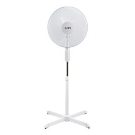 Edm Ventilador de Pie Blanco 45W, Aspas Ø40cm, Altura Regulable 110-130cm, 3 Velocidades, Silencioso 55,6 dB Precio: 24.89000008. SKU: S7915501