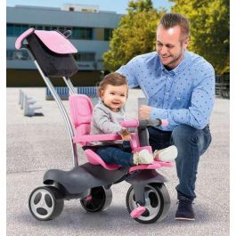 Molto Urban Trike Triciclo Rosa con Palo, Cinturón, Bolsa y Rueda de Goma 98 cm