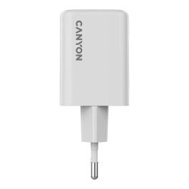 Canyon Cargador CU45CC GaN 45W 2xPuertos USB-C PD Blanco para Unión Europea, Carga Rápida