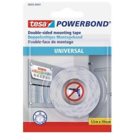 Tesa Cinta adhesiva doble cara Powerbond Universal uso interior 1,5 m x 19 mm para fijación segura y rápida Precio: 6.89999959. SKU: B1GDNECGBZ