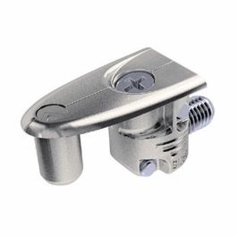 Italiana Ferramenta Elefant Soporte de Unión para tableros de 25mm, Zamak Níquel - Fácil montaje y alta sujeción