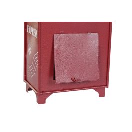 DKD Home Decor Buzón Rojo Blanco Metal 34.5 x 21.5 x 61.5 cm