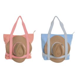 DKD Home Decor Bolso Mediterraneo Azul Coral Poliester Algodon 46 x 10 x 38 cm Set de 2 (4 Unidades) Precio: 66.50000038. SKU: B1B5MGYNCV