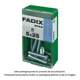 Fadix Tornillo de Métrica Cabeza Plana (CP) M5x25mm - Caja con 8 Unidades