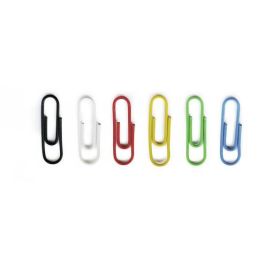 Durable Clips para Papel de Plástico 26mm Multicolor 100 Unidades