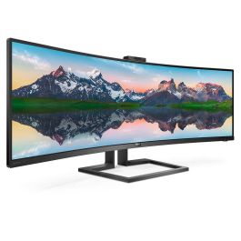 Philips 499P9H/00 Monitor Profesional Ultrapanorámico Curvo 49" Dual QHD Webcam USB-C KVM Regulable Negro